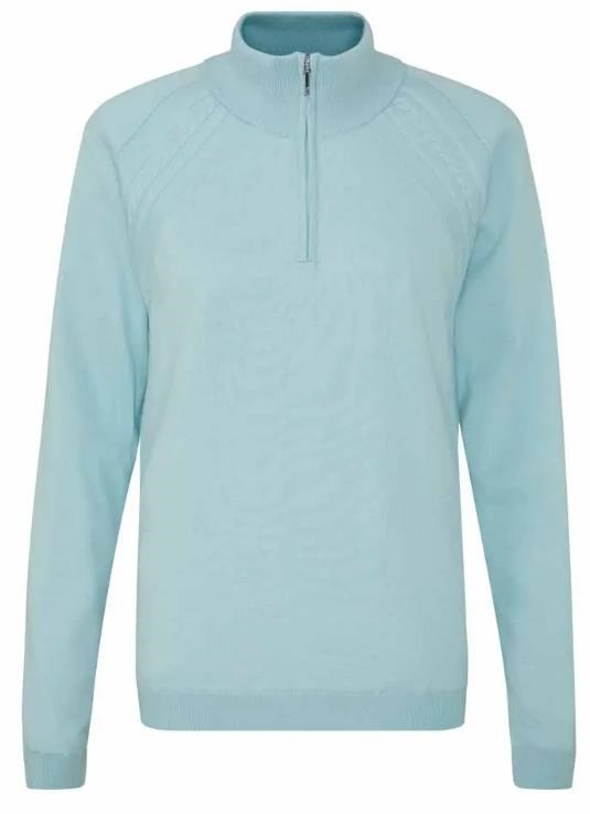 Ping Melodie Half-zip lined damski sweter, opal