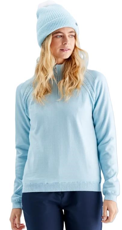 Ping Melodie Half-zip lined damski sweter, opal