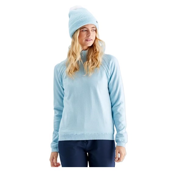 Ping Melodie Half-zip lined damski sweter, opal