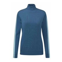Ping Lockett Roll neck damski sweter, blue fusion/crystal blue