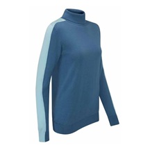 Ping Lockett Roll neck damski sweter, blue fusion/crystal blue
