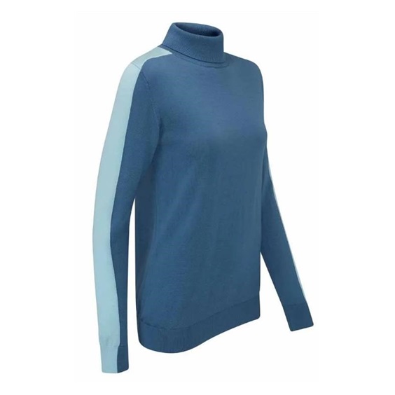 Ping Lockett Roll neck damski sweter, blue fusion/crystal blue