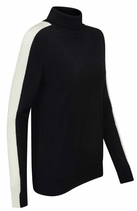 Ping Lockett Roll neck damski sweter, black/chalk