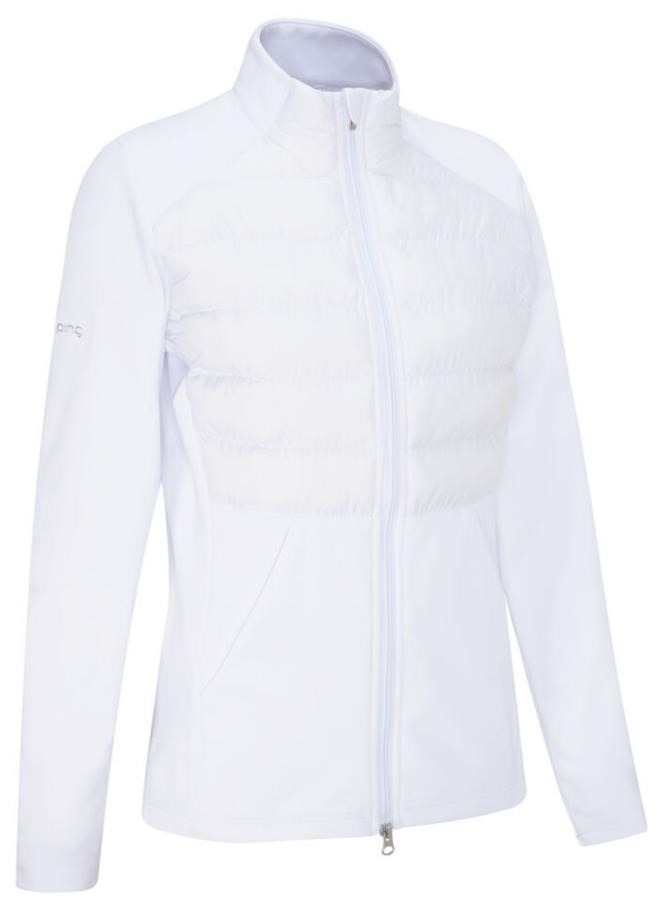 Ping Clare Zoned fleece damska kurtka, biała
