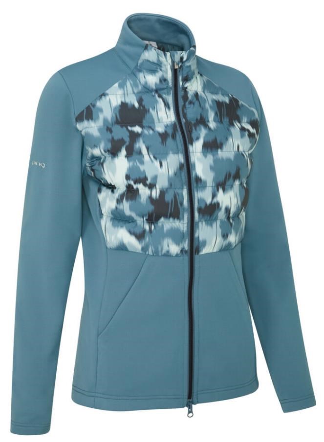 Ping Clare Zoned fleece damska kurtka, blue fusion/navy multi