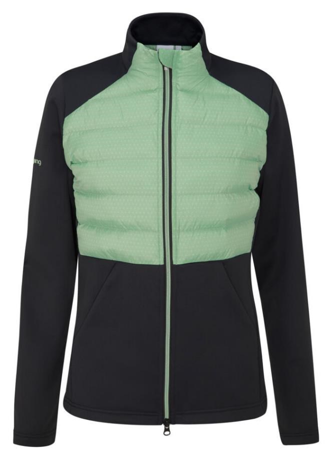 Ping Clare Zoned fleece damska kurtka, black/eucalyptus multi