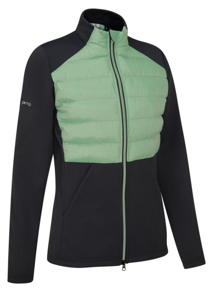 Ping Clare Zoned fleece damska kurtka, black/eucalyptus multi