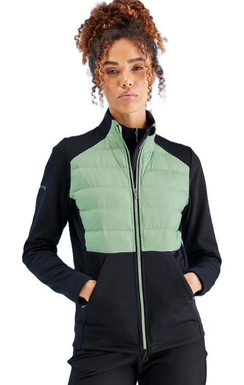 Ping Clare Zoned fleece damska kurtka, black/eucalyptus multi