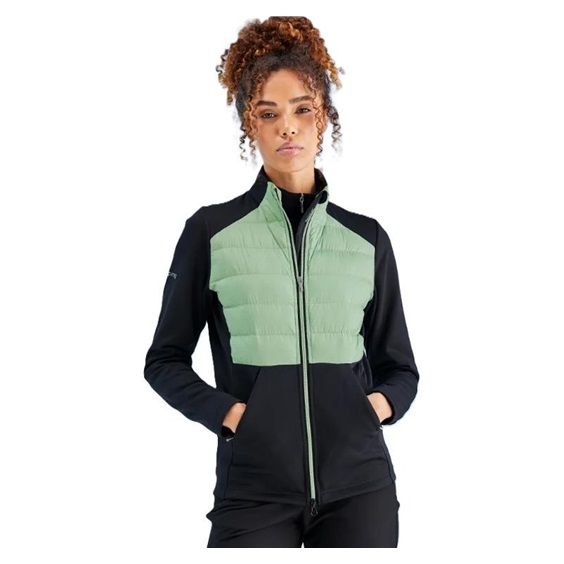 Ping Clare Zoned fleece damska kurtka, black/eucalyptus multi