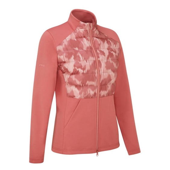 Ping Clare Zoned fleece damska kurtka, rose/rose multi