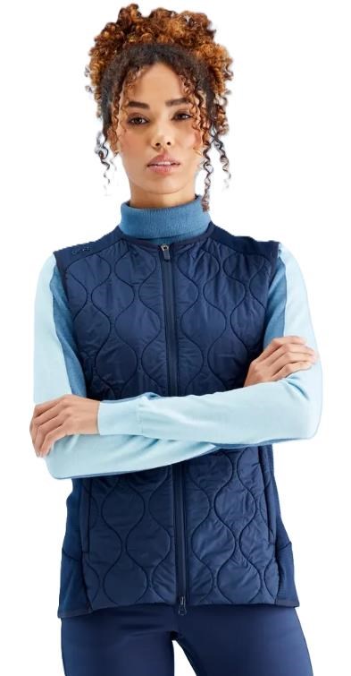 Ping Seren insulated collarless damska kamizelka, granatowa