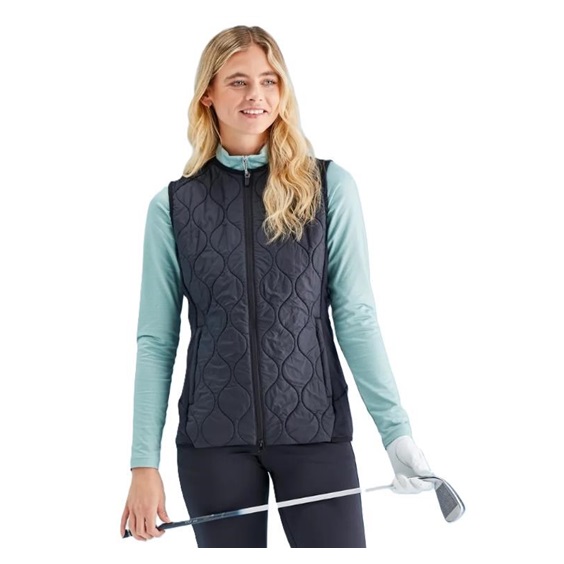 Ping Seren insulated collarless damska kamizelka, czarna
