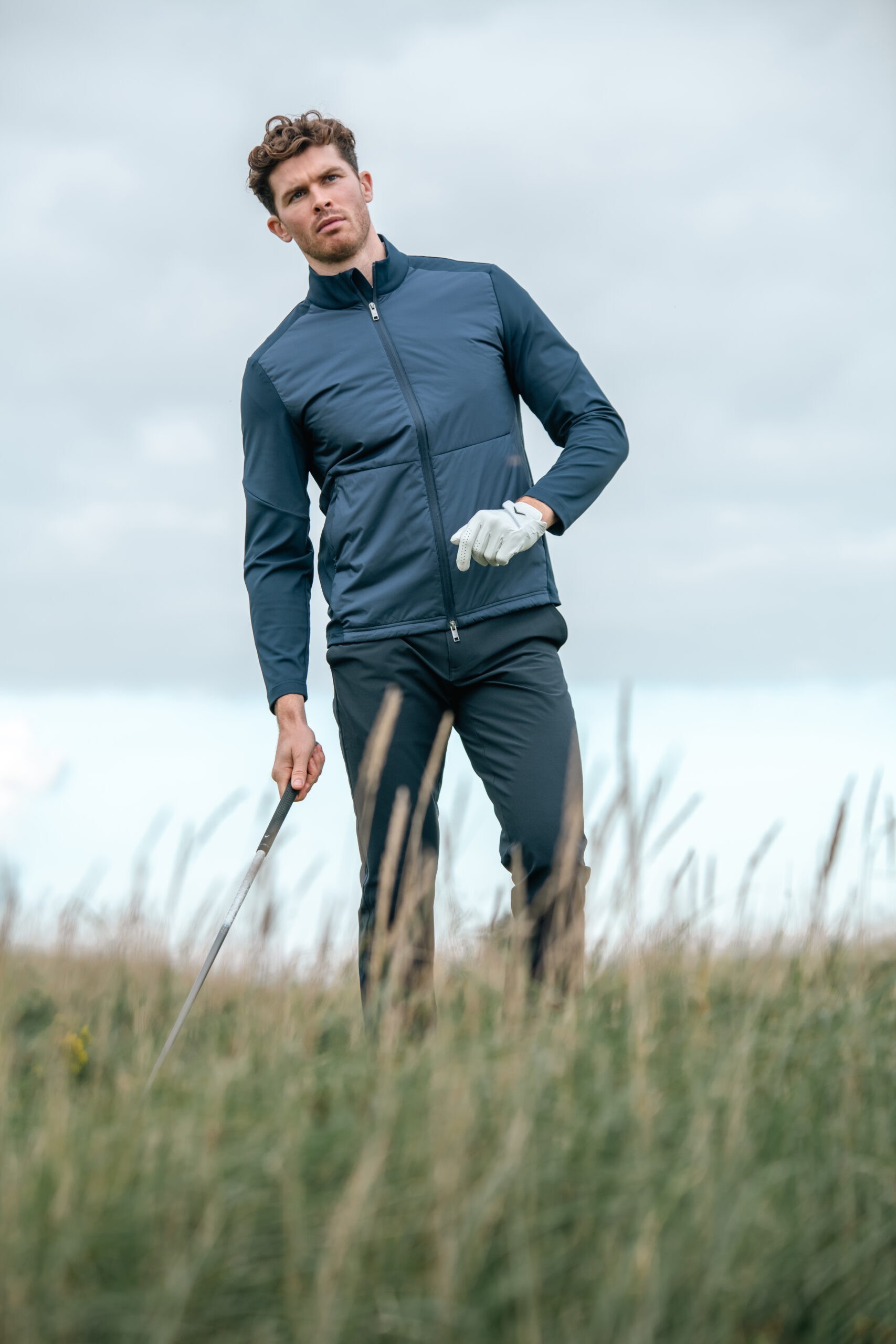 Callaway Mixed Media Full Zip męska kurtka, granatowa