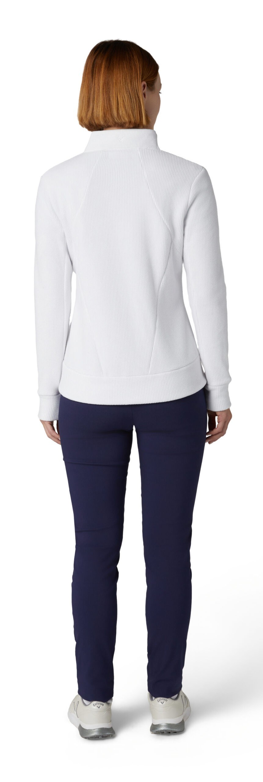 Callaway Stretch Waffle Knit Fleece damska kurtka, biała