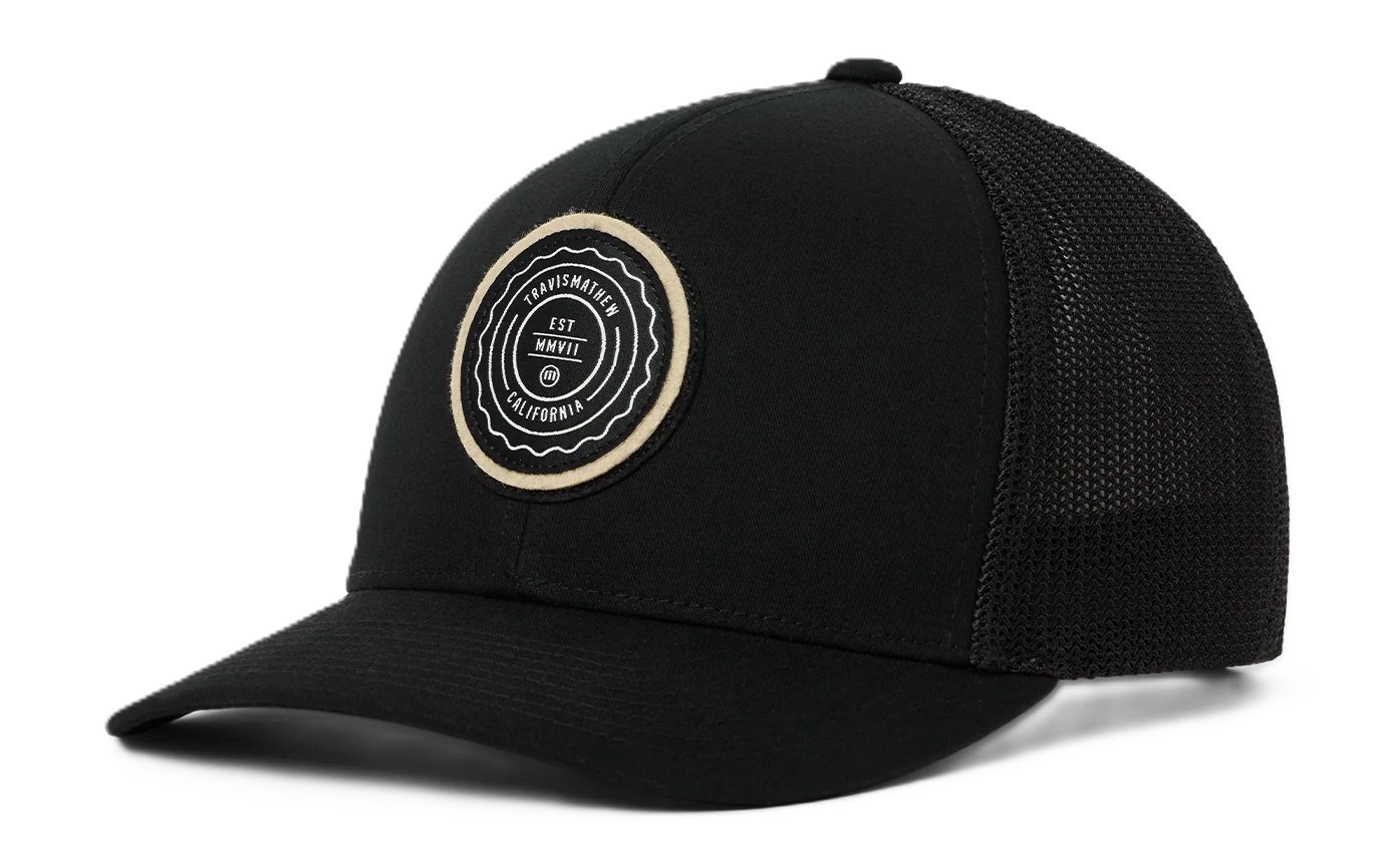 Travis Mathew The Patch Youth Hat czapka z daszkiem dla dzieci, czarna