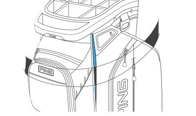 Ping Traverse 244 cart bag, navy/wheater sand