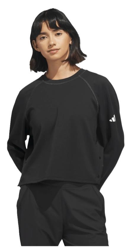 Adidas Beyond the Course Side-Snap Twistweave damska bluza, czarna