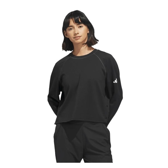 Adidas Beyond the Course Side-Snap Twistweave damska bluza, czarna