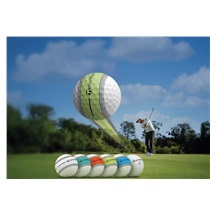 TaylorMade Tour Response Stripe Neon Yellow piłki golfowe