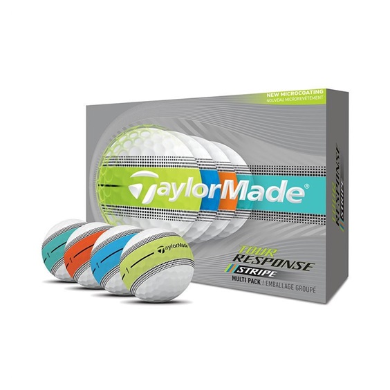TaylorMade Tour Response Stripe Neon Multi piłki golfowe