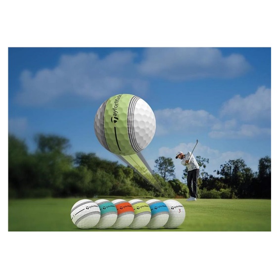 TaylorMade Tour Response Stripe Neon Multi piłki golfowe