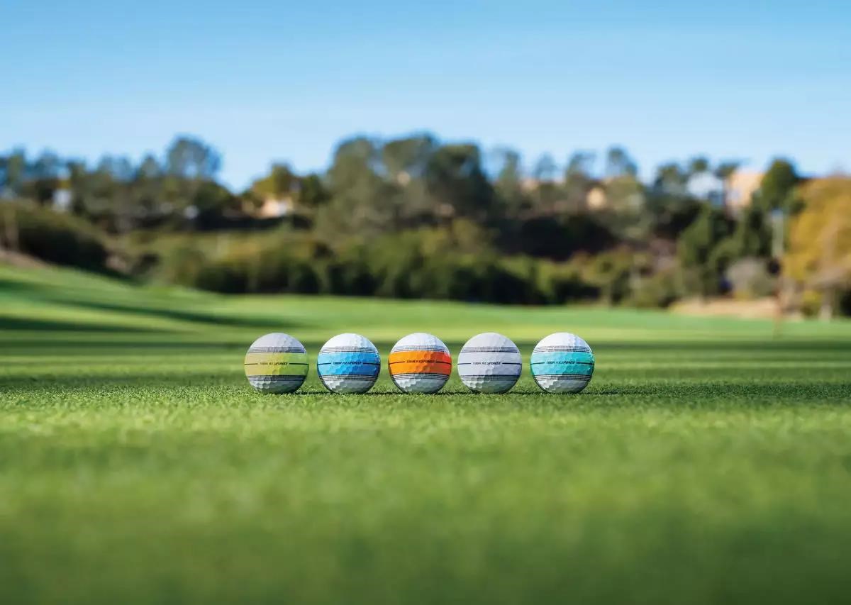 TaylorMade Tour Response Stripe Neon Multi piłki golfowe