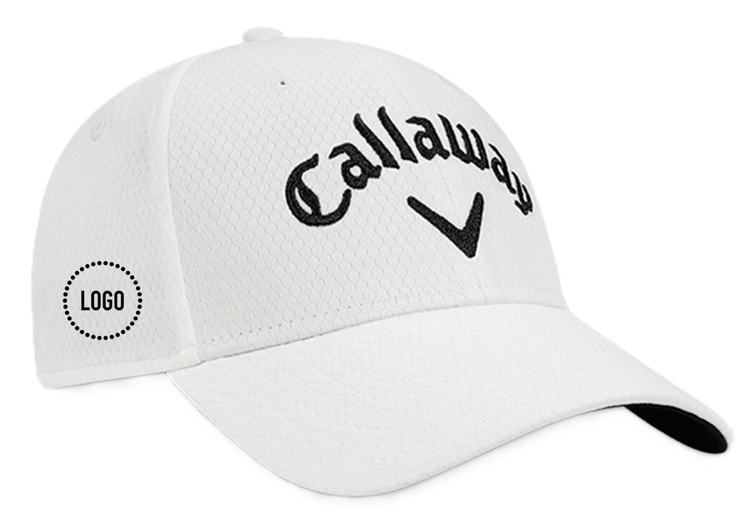 Callaway Performance Side Crest Structured logo czapka z daszkiem, biała