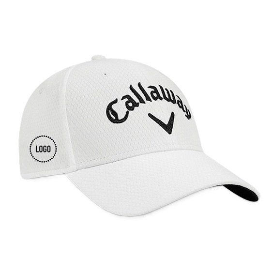 Callaway Performance Side Crest Structured logo czapka z daszkiem, biała