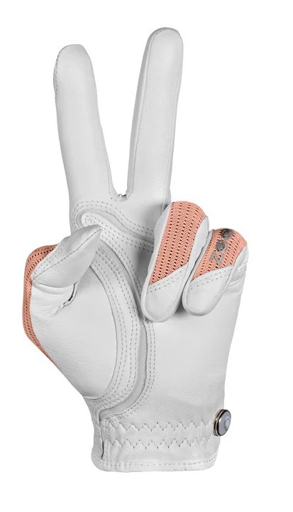 Zoom Sun Style Powernet damska rękawiczka golfowa, biała/brzoskwinia