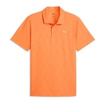 Puma Mattr Deco Jacquard męskie polo, pomarańczowe