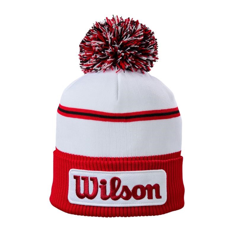 Wilson Tour Winter Beanie zimowa czapka, biało/czerwona