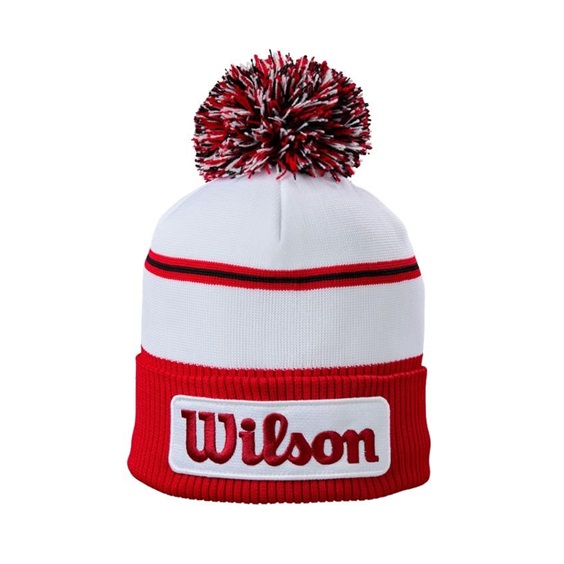 Wilson Tour Winter Beanie zimowa czapka, biało/czerwona