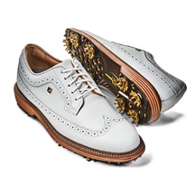 FootJoy Premiere Series Marquis mens golf shoes, white/brown