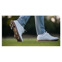 FootJoy Premiere Series Marquis mens golf shoes, white/brown
