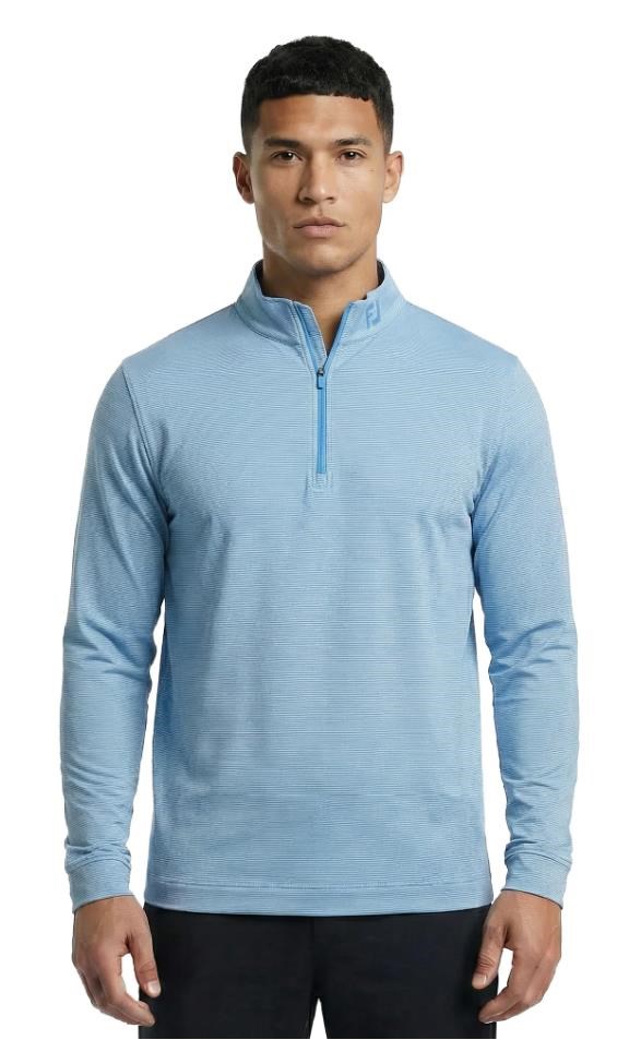 FootJoy Ottoman Stripe Chill-Out męska bluza, chambray/coastal blue