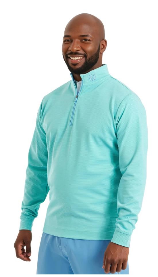 FootJoy Ottoman Stripe Chill-Out męska bluza, blue reef/sea glass