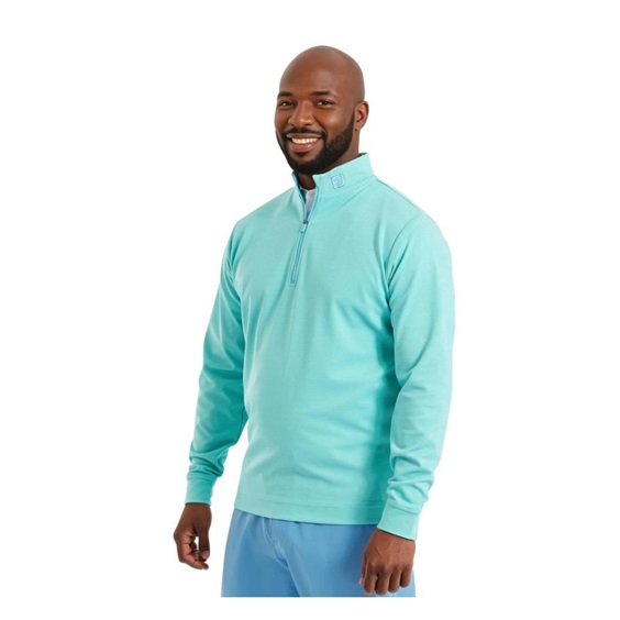 FootJoy Ottoman Stripe Chill-Out męska bluza, blue reef/sea glass