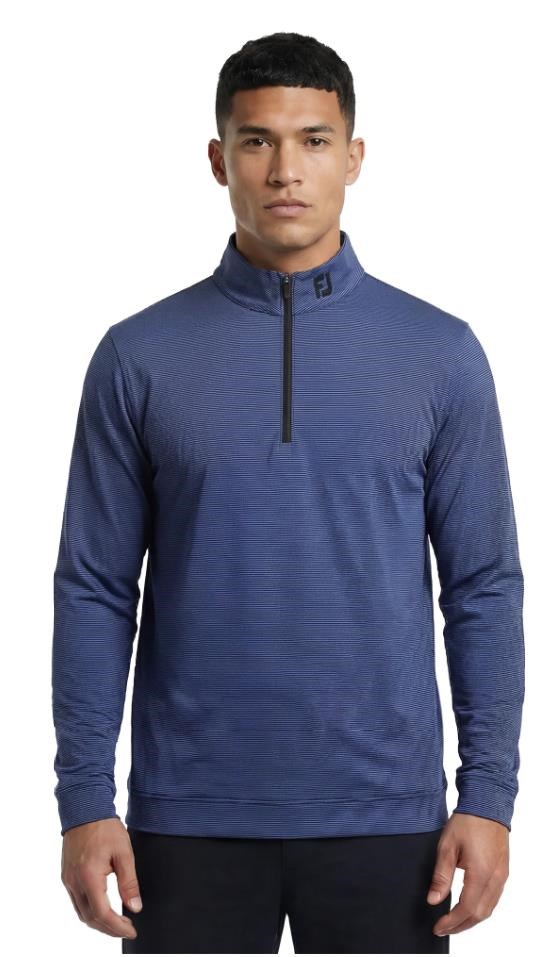FootJoy Ottoman Stripe Chill-Out męska bluza, black/vivid violet