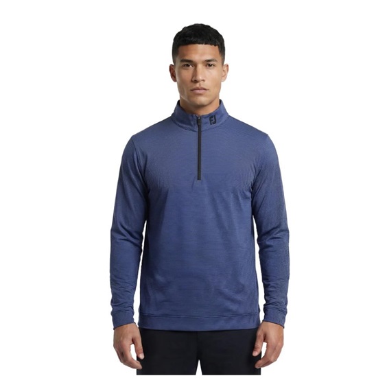 FootJoy Ottoman Stripe Chill-Out męska bluza, black/vivid violet