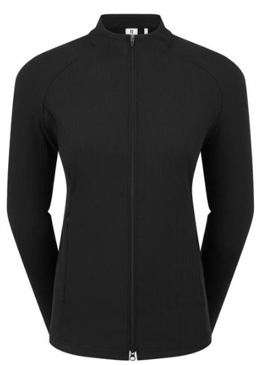 FootJoy Full-Zip Rib Midlayer damska bluza, czarna