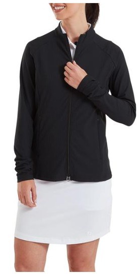 FootJoy Full-Zip Rib Midlayer damska bluza, czarna