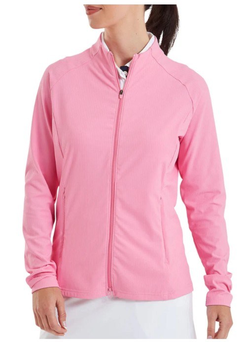 FootJoy Full-Zip Rib Midlayer damska bluza, różowa