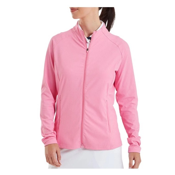 FootJoy Full-Zip Rib Midlayer damska bluza, różowa