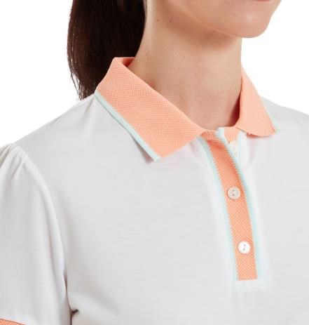 FootJoy Cap Sleeve damskie polo, białe