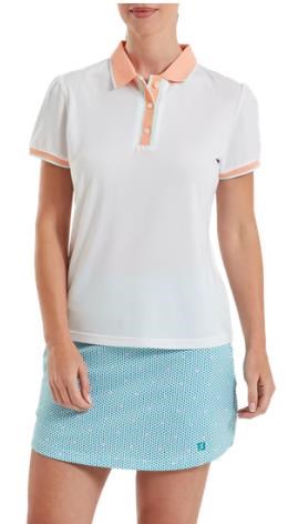 FootJoy Cap Sleeve damskie polo, białe