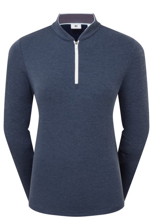 FootJoy 1/4 Zip Blade Collar Midlayer damska bluza, navy/dusty violet/glacial blue
