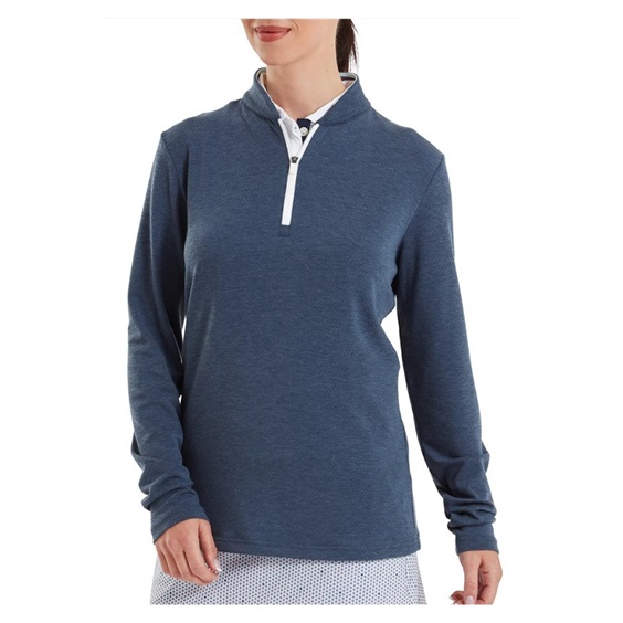 FootJoy 1/4 Zip Blade Collar Midlayer damska bluza, navy/dusty violet/glacial blue