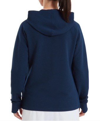 Footjoy Full-Zip Ottoman Hoodie damska bluza, granatowa