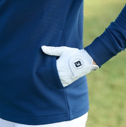 Footjoy Full-Zip Ottoman Hoodie damska bluza, granatowa