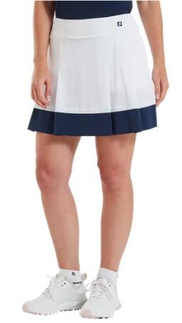 FootJoy Pleated spódnica golfowa, biało/granatowa